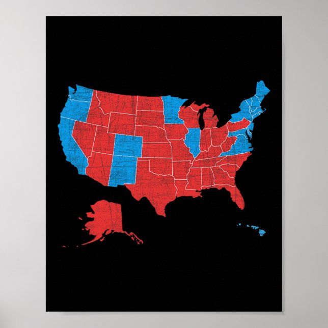 2024 Election Results Map Victory Trump 2024  Poster (Front)