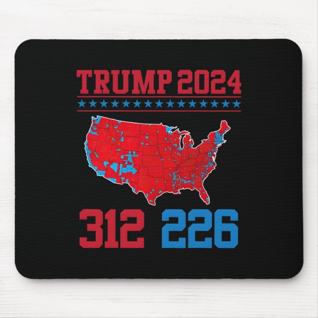 2024 Electoral Map 312 Red 2024 Election Results M Mouse Pad (Front)