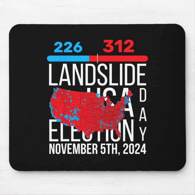 2024 Electoral Map Final Votes 312 Trump Landslide Mouse Pad (Front)