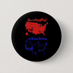 2024 Electoral Map Merry Christmas Trump Landslide 6 Cm Round Badge