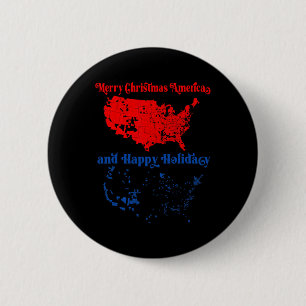 2024 Electoral Map Merry Christmas Trump Landslide 6 Cm Round Badge