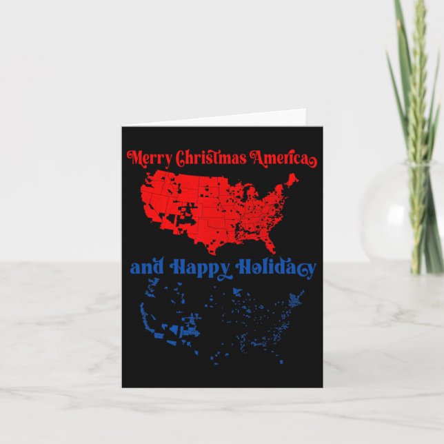 2024 Electoral Map Merry Christmas Trump Landslide Card (Front)