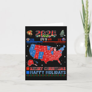 2024 Electoral Map Merry Christmas Trump Landslide Card