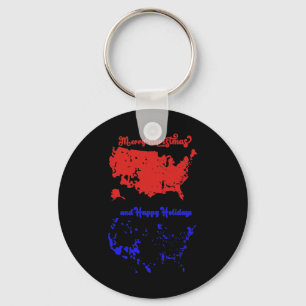 2024 Electoral Map Merry Christmas Trump Landslide Key Ring