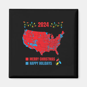 2024 Electoral Map Merry Christmas Trump Landslide Magnet