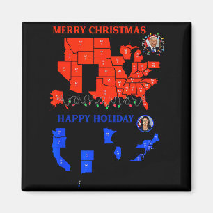 2024 Electoral Map Merry Christmas Trump Landslide Magnet
