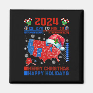 2024 Electoral Map Merry Christmas Trump Landslide Magnet