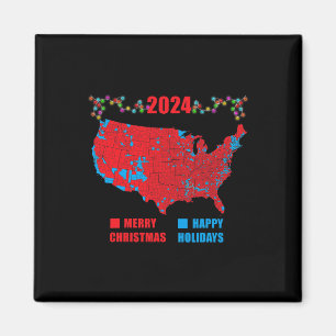 2024 Electoral Map Merry Christmas Trump Landslide Magnet