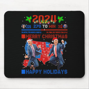 2024 Electoral Map Merry Christmas Trump Landslide Mouse Pad