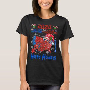 2024 Electoral Map Merry Christmas Trump Landslide T-Shirt