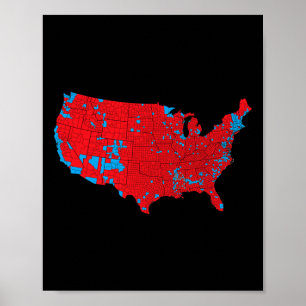 2024 Electoral Map Red Trump Vance Defeat Blue Kam Poster