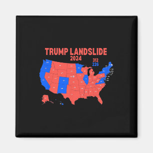 2024 Electoral Map Trump 312 Landslide Magnet