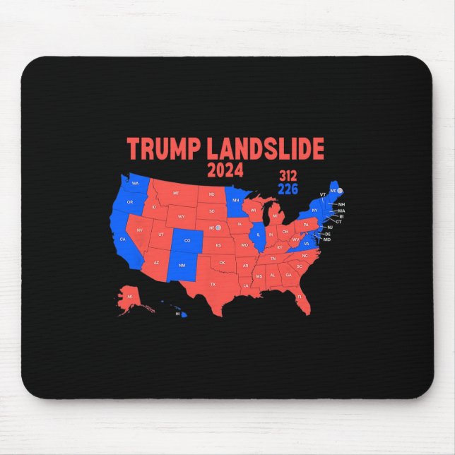 2024 Electoral Map Trump 312 Landslide  Mouse Pad (Front)