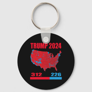 2024 Electoral Map Trump 312 Red 2024 Election Res Key Ring