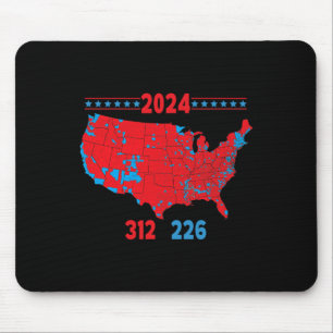 2024 Electoral Map Trump 312 Red 2024 Election Res Mouse Pad