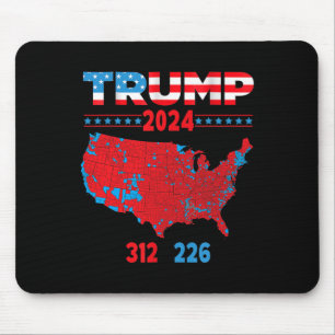 2024 Electoral Map Trump 312 Red 2024 Election Res Mouse Pad