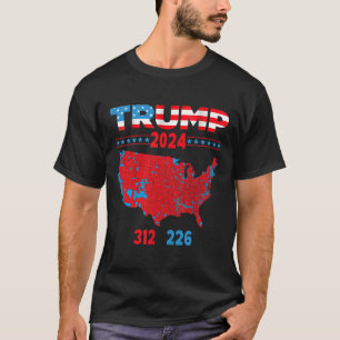 2024 Electoral Map Trump 312 Red 2024 Election Res T-Shirt