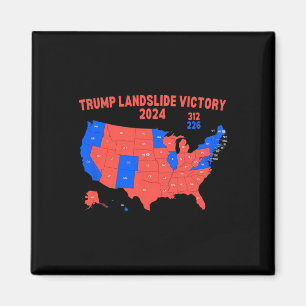 2024 Electoral Map Trump 312 Trump Landslide Magnet