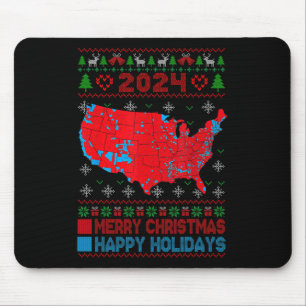 2024 Electoral Map Trump Landslide Ugly Christmas Mouse Pad