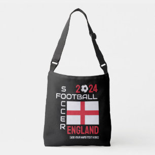 2024 ENGLAND Soccer Football Custom Name ANY YEAR Crossbody Bag