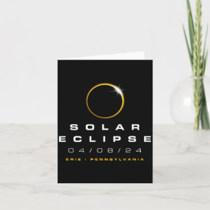 2024 Erie Pennsylvania Solar Eclipse Card
