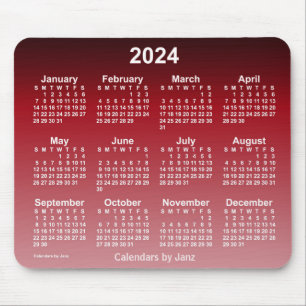 2024 Faded Cherry Neon Calendar by Janz Mouse Pad