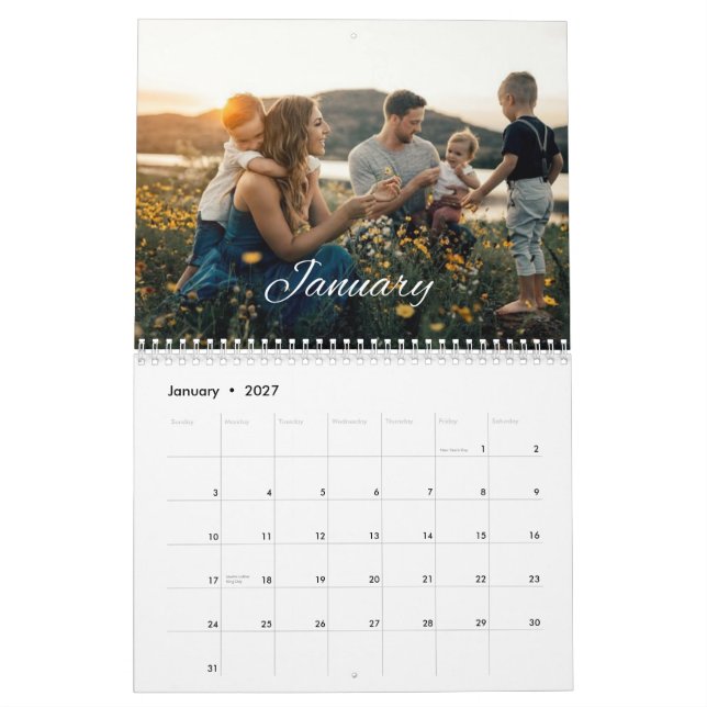 2024 Family Custom Photo Calendar (Jan 2027)