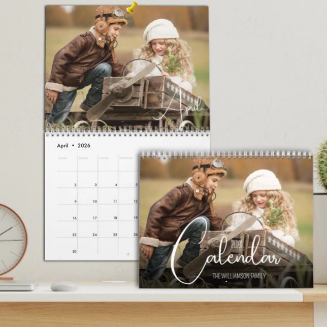 2024 Family Custom Photo Calendar (Photo calendear in 3 sizes with your  favorite photos printed in vibrant color on sturdy paper.)