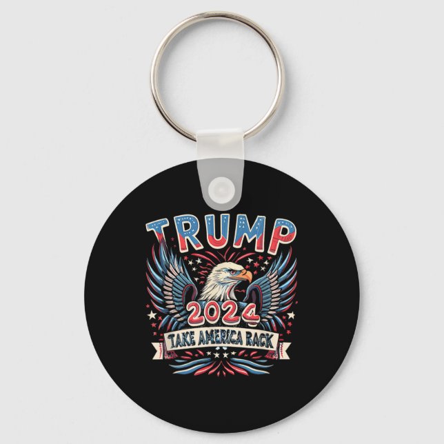 2024 Flag Take America Back  Key Ring (Front)