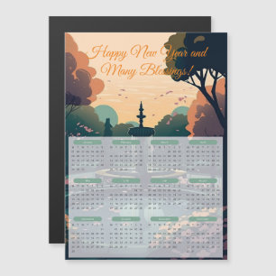 2024 Fountain Park Calendar Magnetic Card