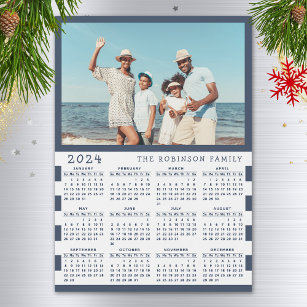 2024 Fridge Magnet Calendar Family Name and Photo