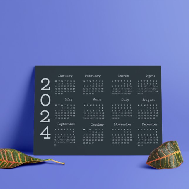 2024 Full Year Calendar Black And White Minimalist Program (2024 Full Year Calendar Black And White Minimalist Program)