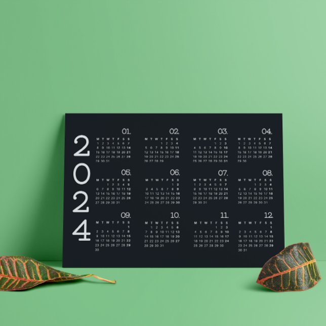 2024 Full Year Calendar Black And White Minimalist Program (2024 Full Year Calendar Black And White Minimalist Program
)