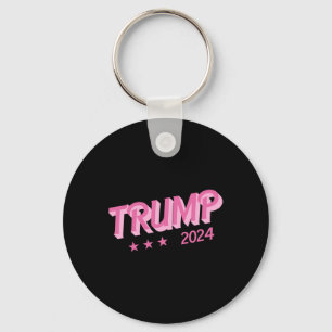 2024 - Funny Donald Trump Pink Bubble Letters  Key Ring