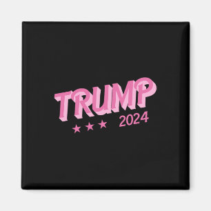 2024 - Funny Donald Trump Pink Bubble Letters Magnet