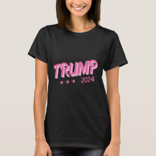 2024 - Funny Donald Trump Pink Bubble Letters  T-Shirt