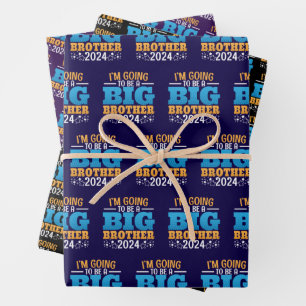 2024 Going to Be a Big Brother Wrapping Paper Sheet