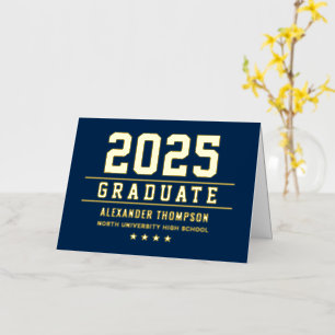 2024 Graduate Custom Gold Graduation Thank You Foil Greeting Card