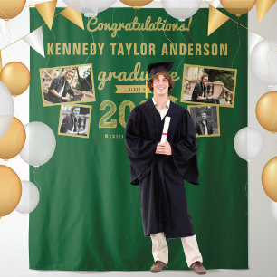 2024 Graduate Sketch Graduation 4 Photo Backdrop Tapestry