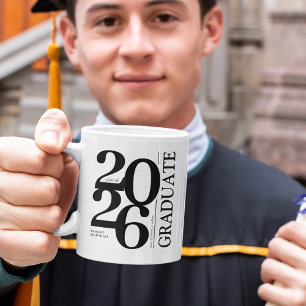 2024 Graduate Trendy Black Graduation Coffee Mug