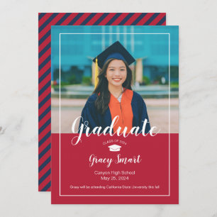 2024 Graduation Announcement - School Colours