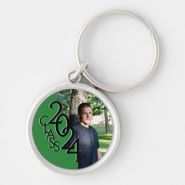 2024 Graduation Keepsake Green Key Ring (Front)