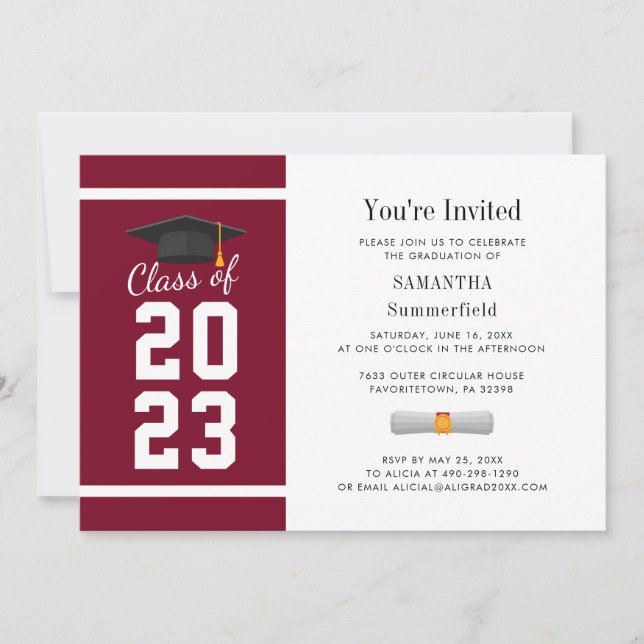 2024 Graduation Minimalist Photo Grad Party Invitation (Front)
