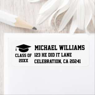 2024 Graduation Personalised Grad Return Address Return Address Label