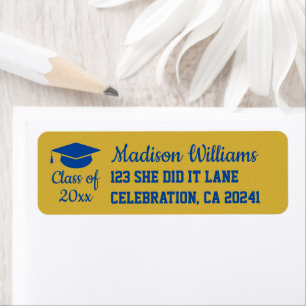 2024 Graduation Personalized Grad Return Address Label