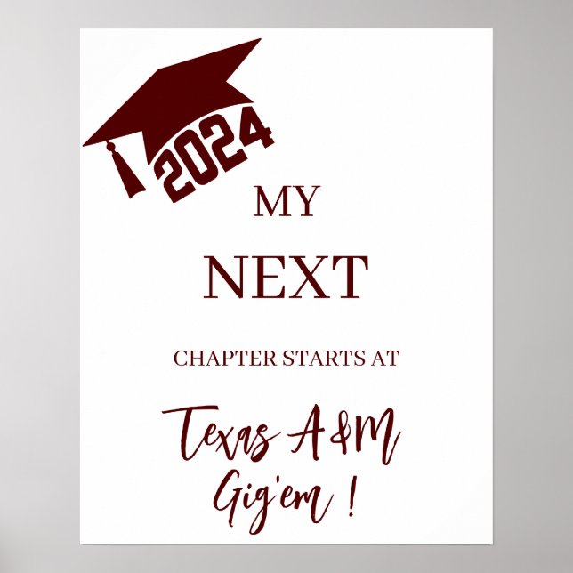 2024 Graduation poster Texas A&M  (Front)