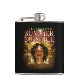 2024 Greensboro Summer Solstice Festival Souvenir Hip Flask