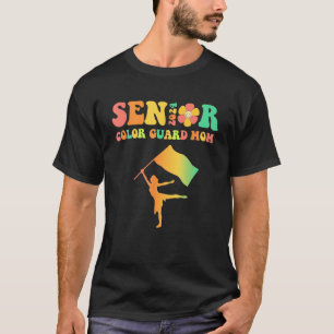 2024 Groovy Senior Colour Guard Mum Flag Marching T-Shirt