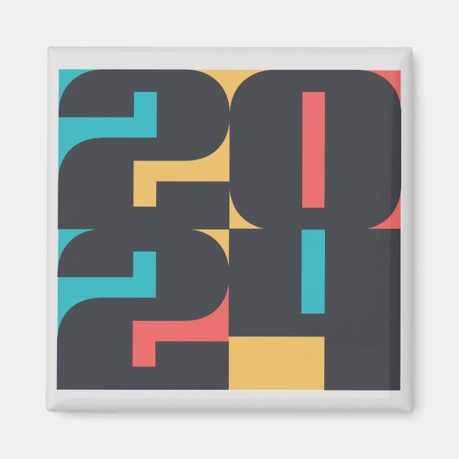2024 Happy New Year Magnet (Front)