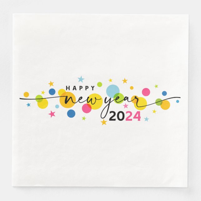 2024 Happy New Year  Napkin (Front)